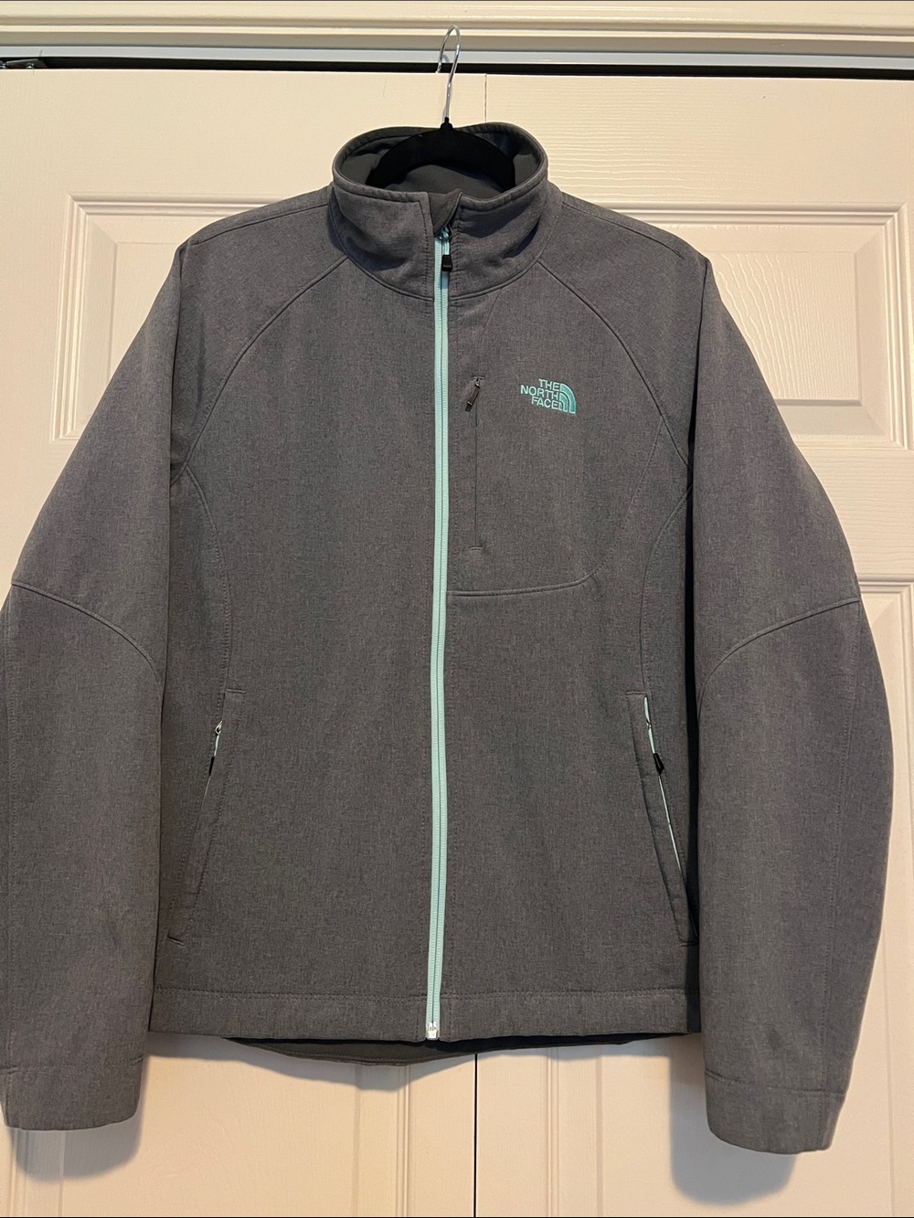 The North Face Gray Women’s Jacket with Teal Trim L